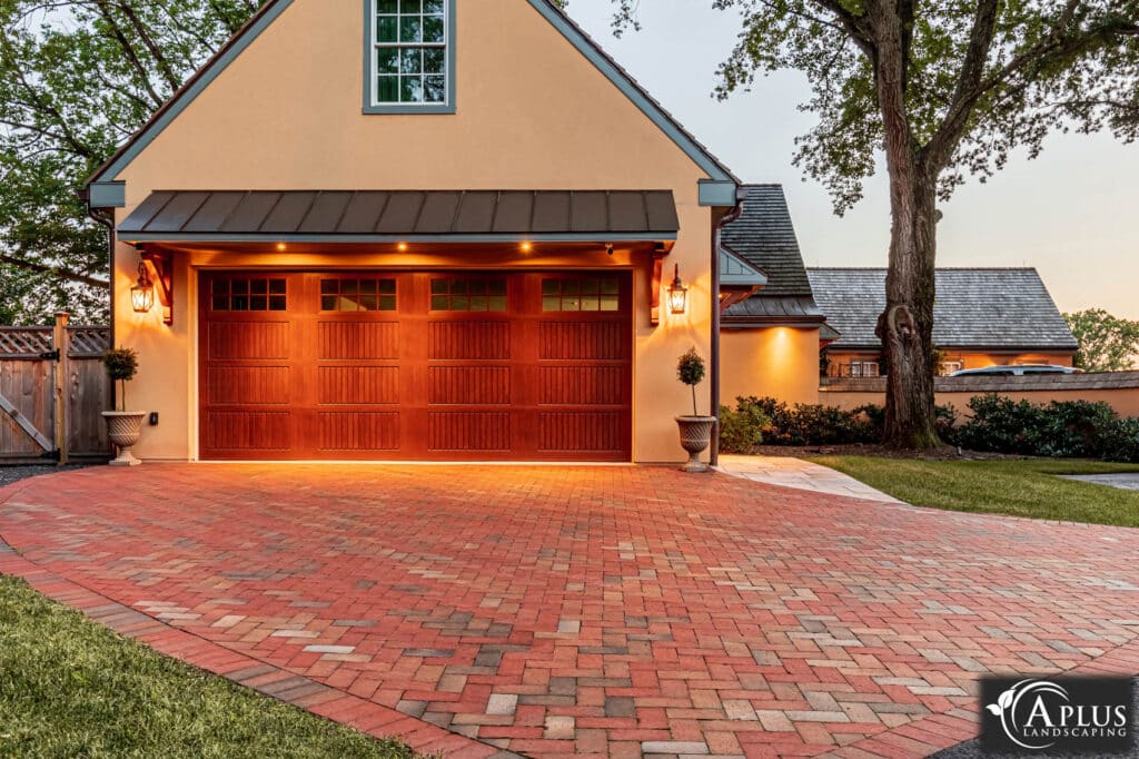 a paver driveway patio and walkway hardscape installation in reinholds pennsylvania