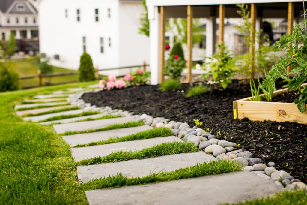 custom patio and walkway hardscape installation in west chester pa