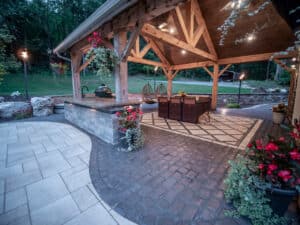 backyard patio paver jointing project